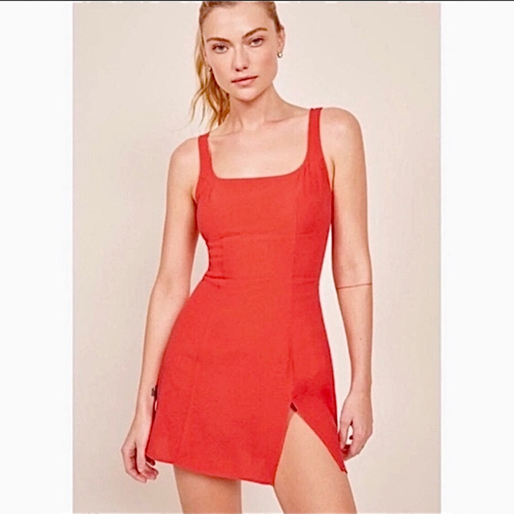 COPY - Reformation Tiegan dress in cherry
